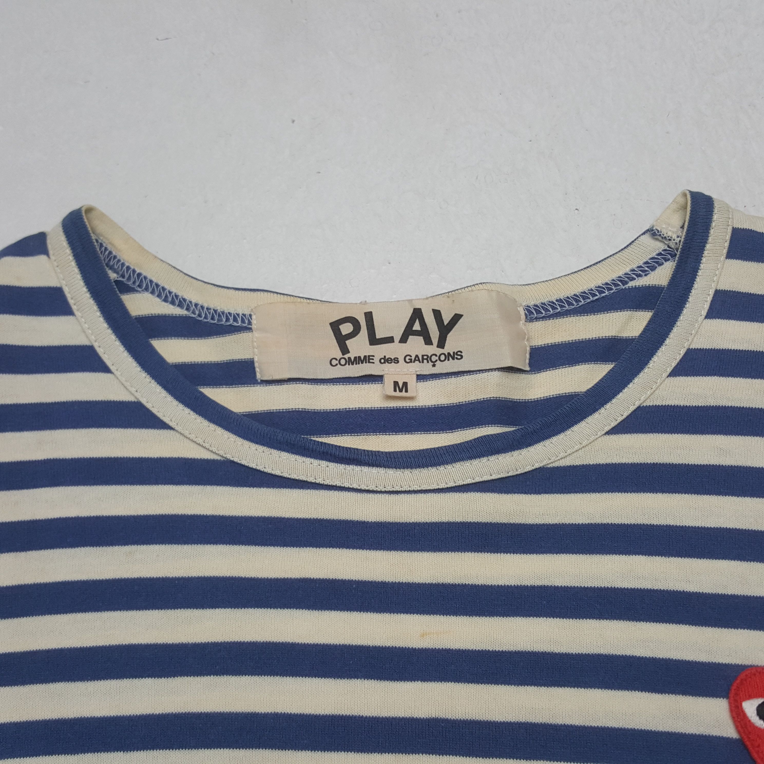 Comme des Garcons PLAY Vintage Comme des Garcons PLAY Striped Tshirt Size US M / EU 48-50 / 2 - 4 Thumbnail