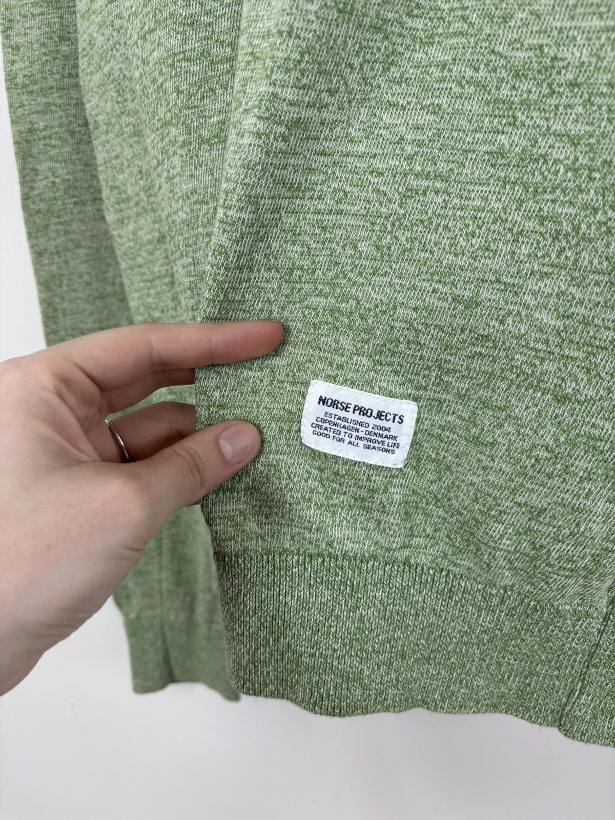 Norse Projects Norse Projects Sigfred Knit Men’s Mint Green Cotton Sweater Size US M / EU 48-50 / 2 - 5 Thumbnail