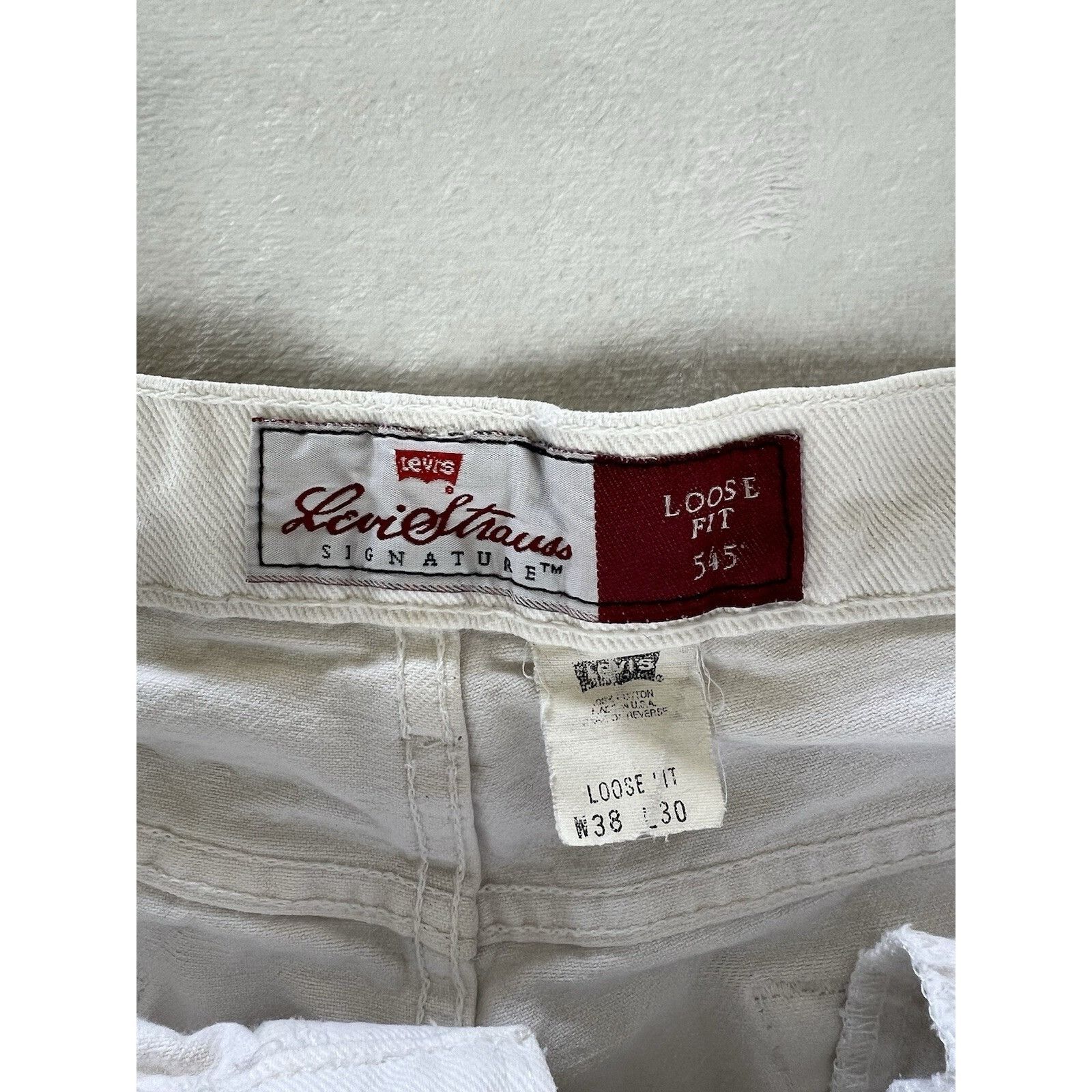 Levi's Vintage Levi’s 545 Orange Tab White Jeans Size 36x30 Made In Size US 36 / EU 52 - 6 Thumbnail