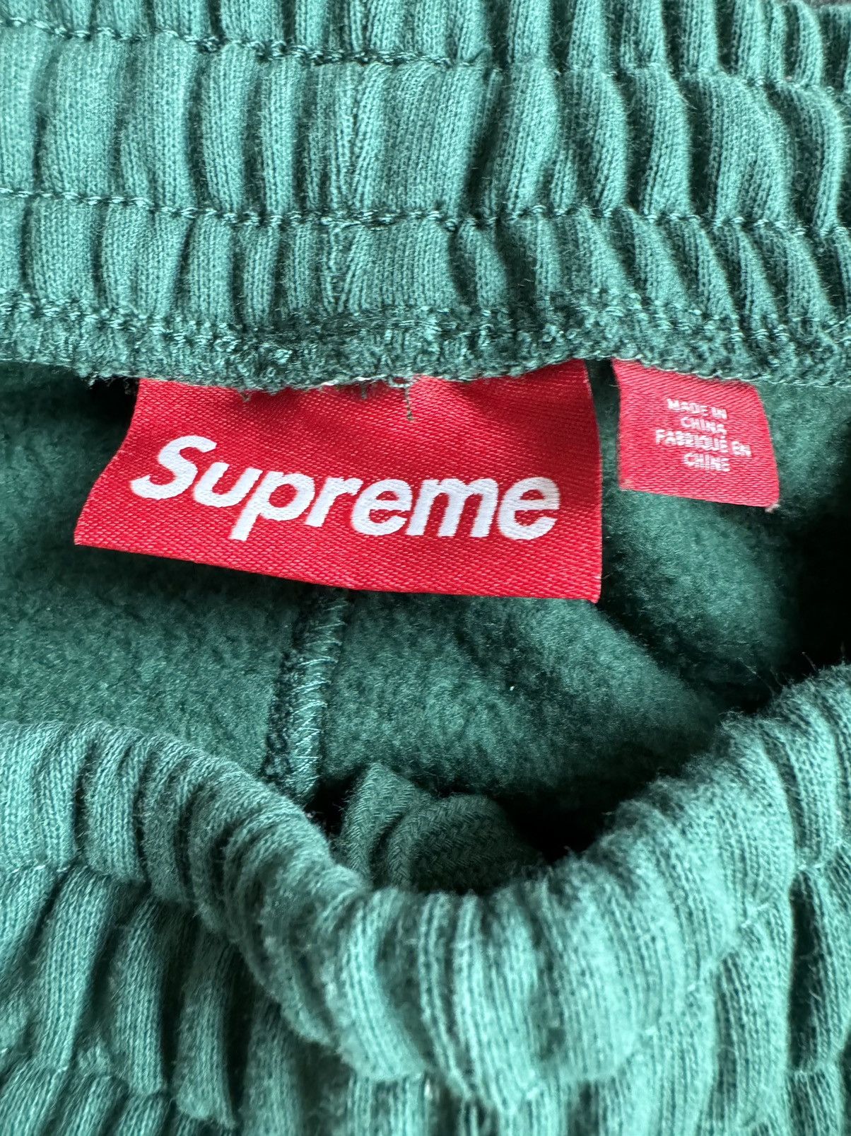 Supreme Supreme Satin Applique Sweatpant - Dark green Size US 30 / EU 46 - 3 Thumbnail
