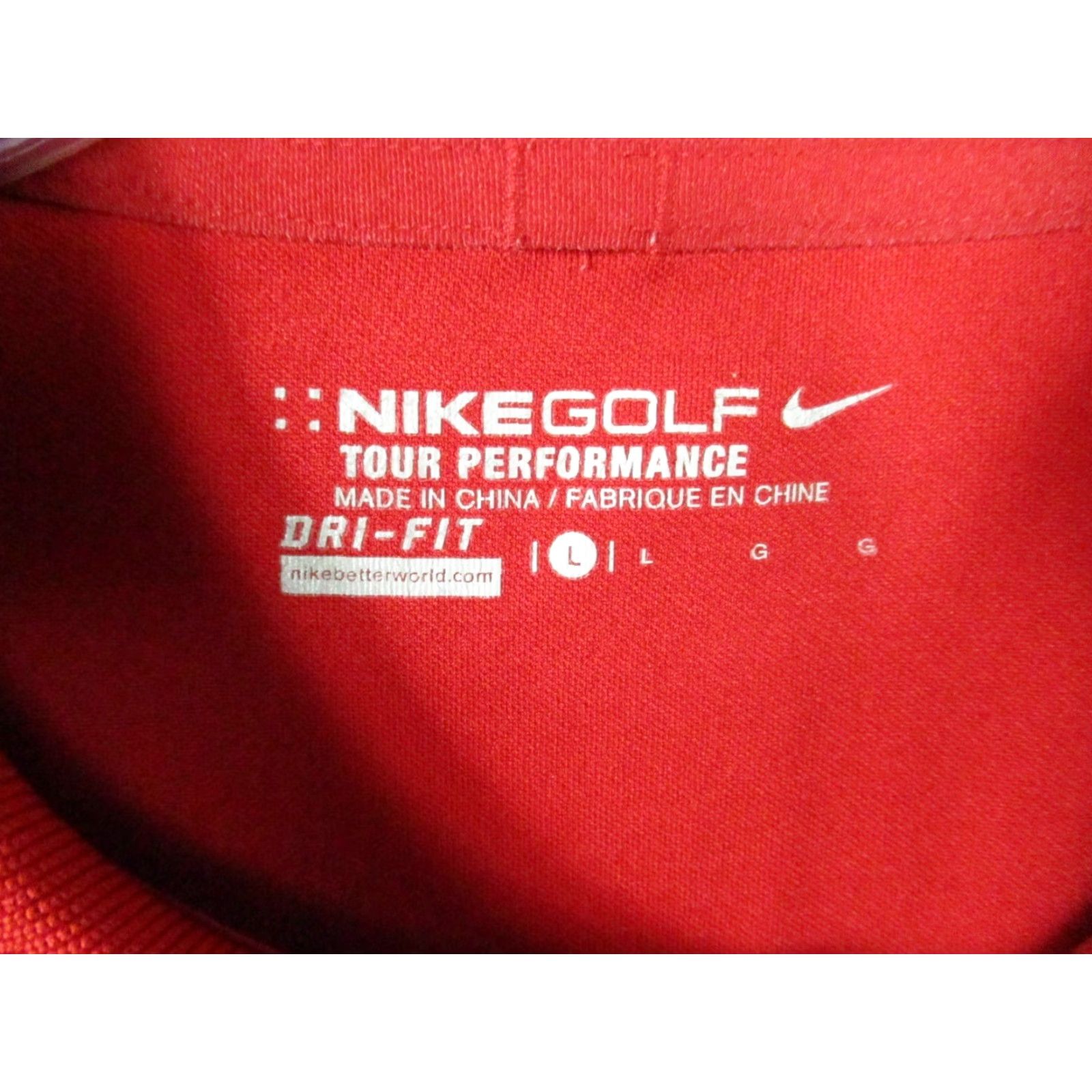 Nike Nike Golf Tour Performance Polo Shirt Large Mens Red Dri-Fit Short Sleeve Shirt Size US L / EU 52-54 / 3 - 4 Thumbnail