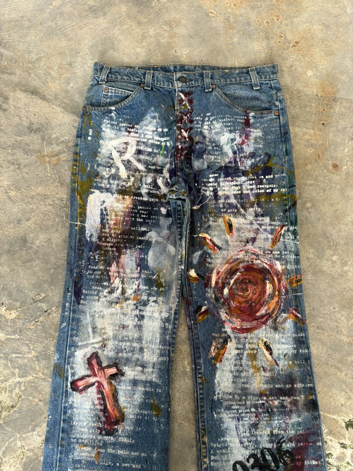 Levi's Vintage Clothing Vintage Levis Orange Tab 517 Painter Art Denim Size US 34 / EU 50 - 3 Thumbnail