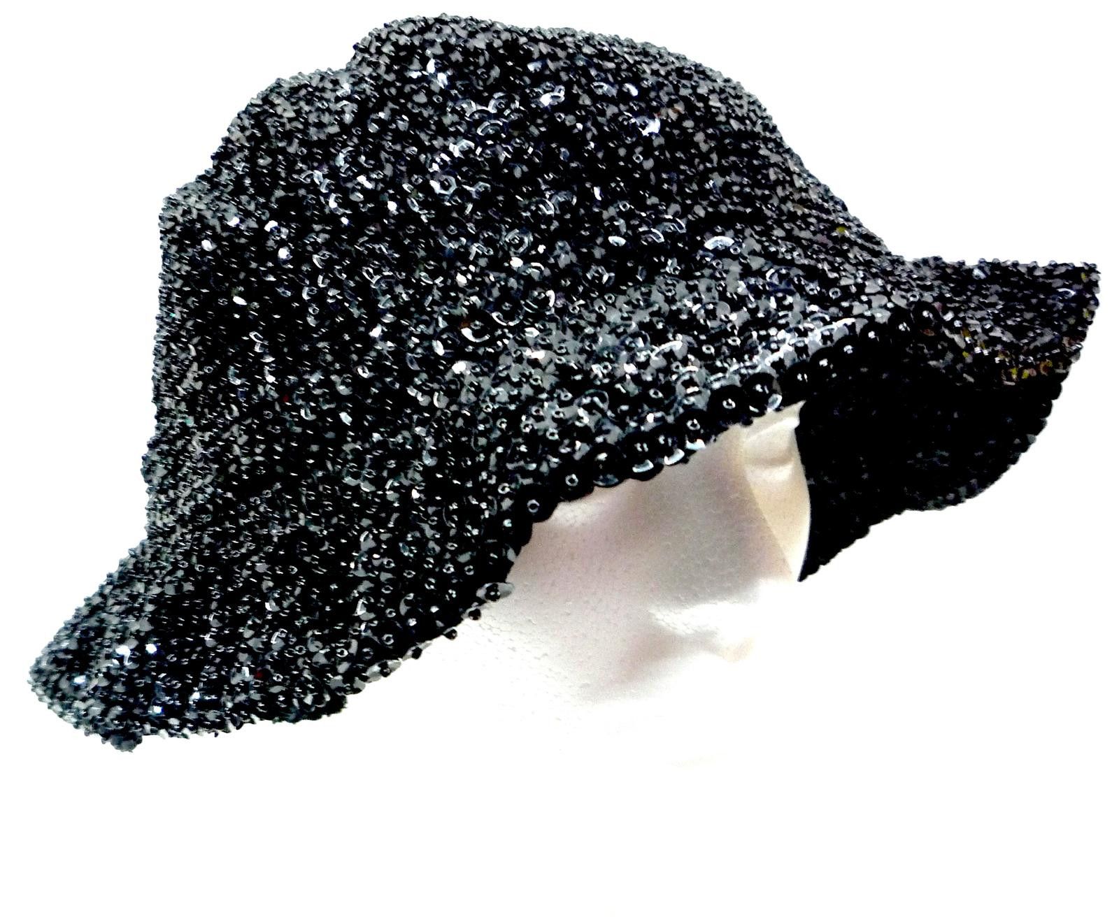Designer Sequin Flipper Hat Black Size ONE SIZE - 1 Preview