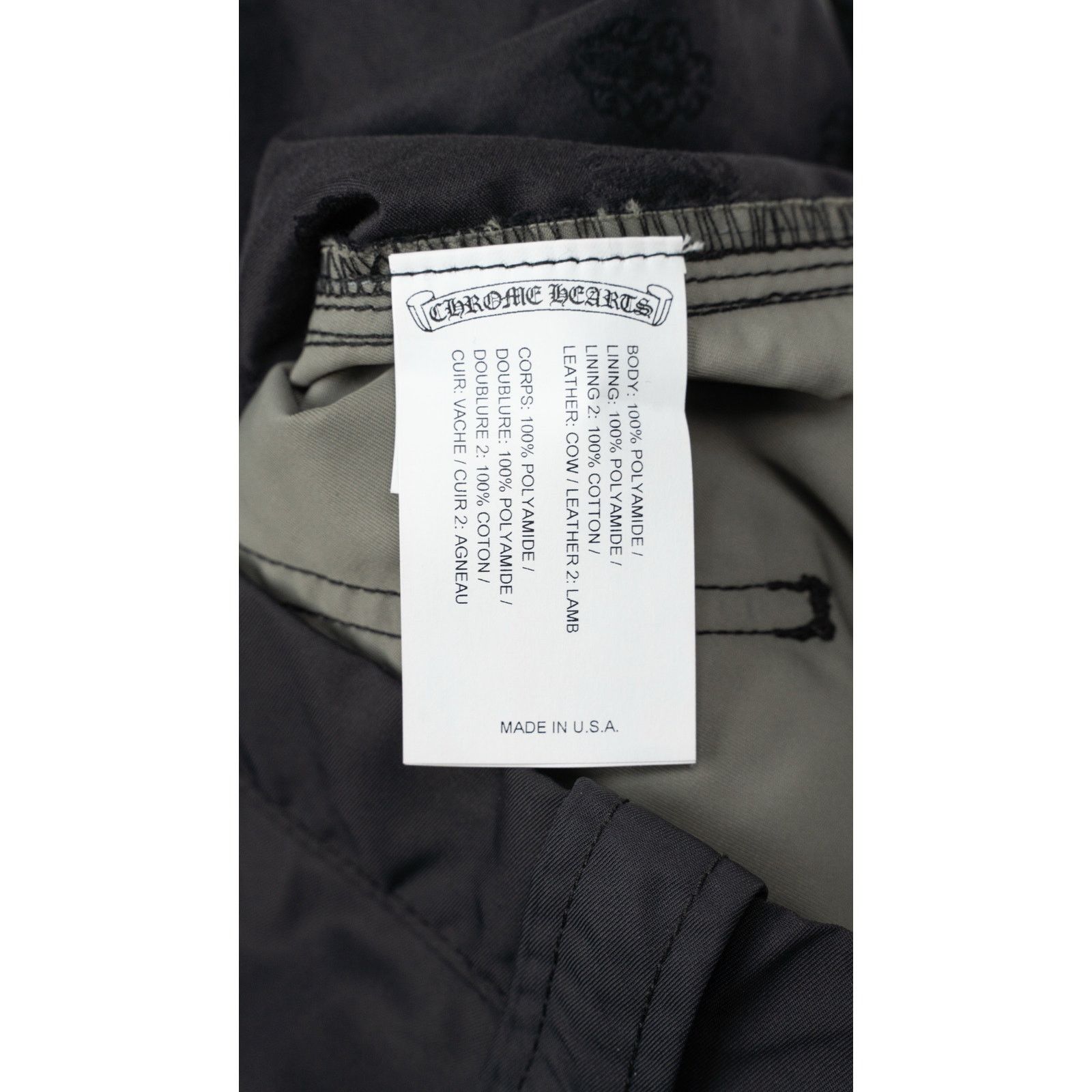 Chrome Hearts Leather Double Knee Nylon Carpenter Pants 'Black' Size US 38 / EU 54 - 9 Thumbnail