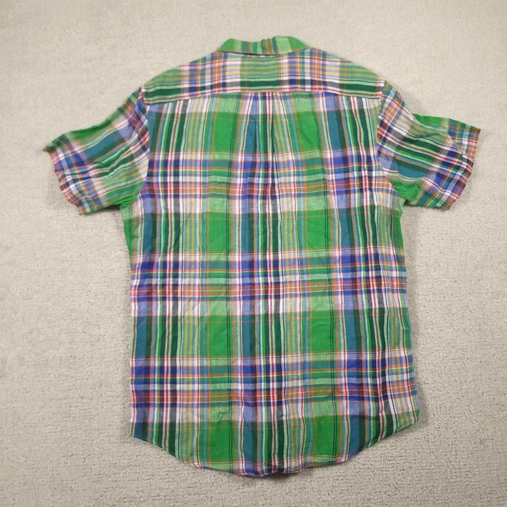 Ralph Lauren Ralph Lauren Shirt Mens L Colorful 100% Linen Plaid Madras Camp Pony Shirt Size US L / EU 52-54 / 3 - 7 Thumbnail