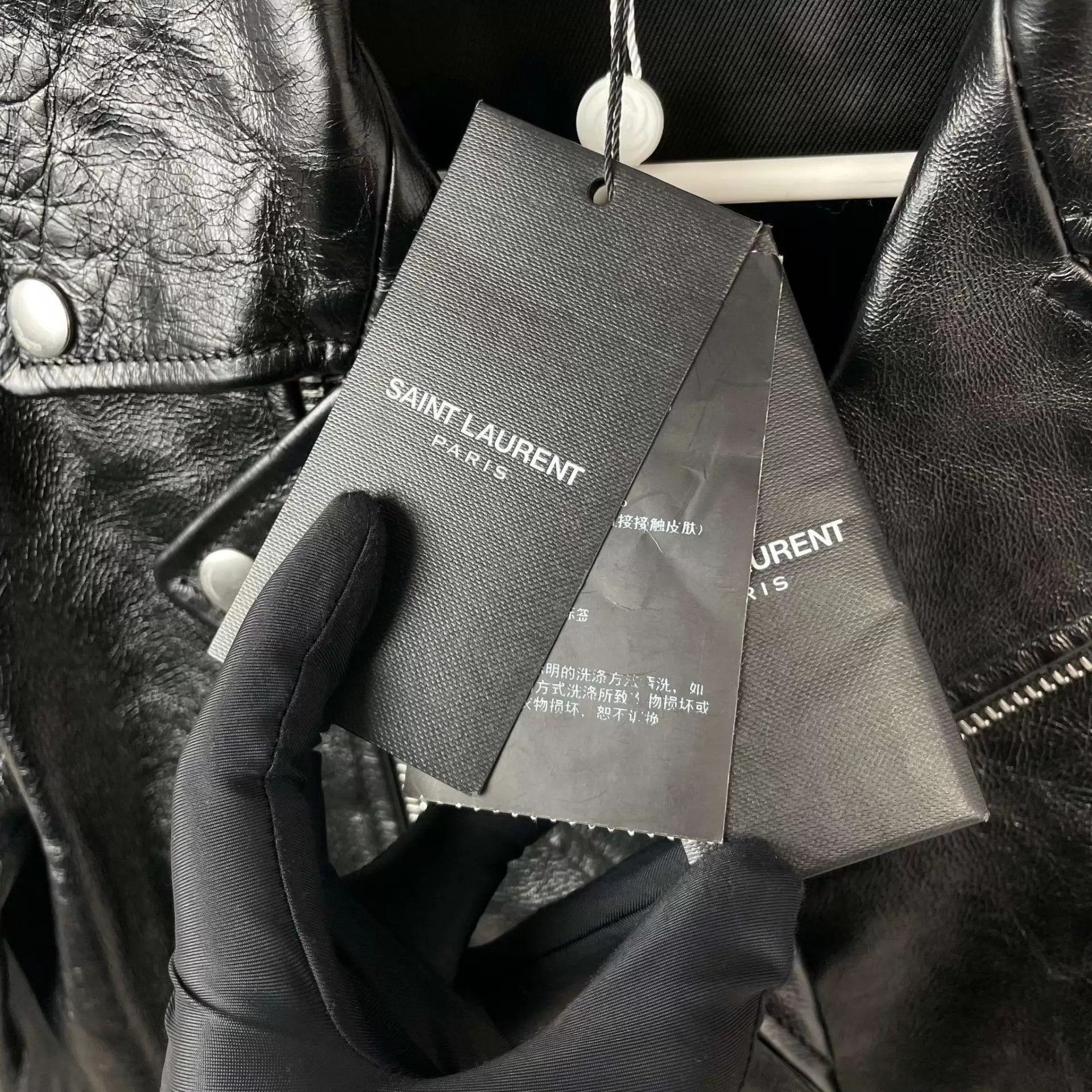 Saint Laurent Paris YSL black leather jacket Size XS / US 0-2 / IT 36-38 - 4 Thumbnail