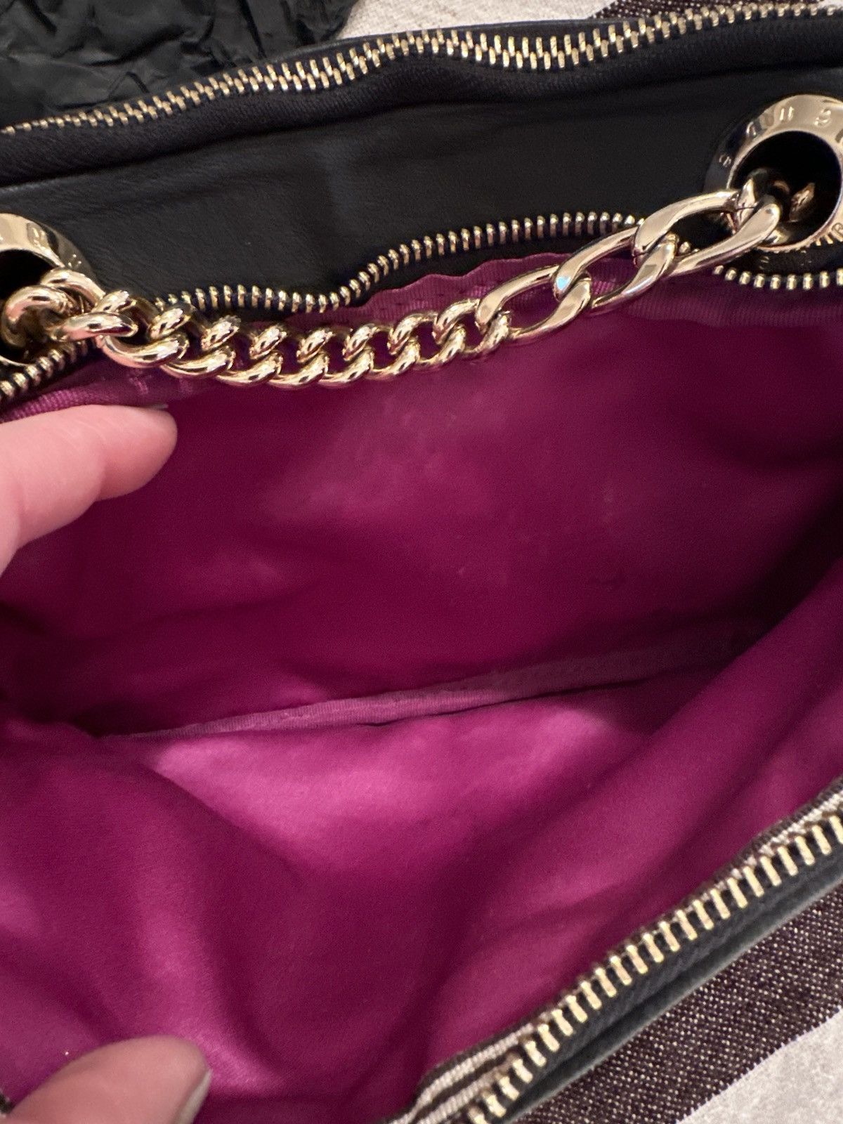 Henri Bendel Henri Bendel Black Leather Chain Bag Size ONE SIZE - 6 Thumbnail
