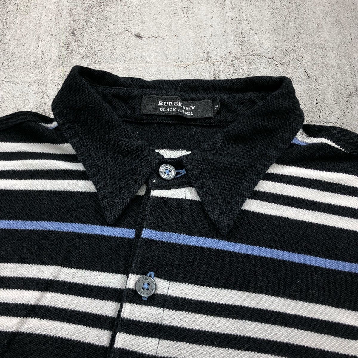 Burberry Vintage Burberry Black Label Polo T-shirt Stripe Luxury Size US S / EU 44-46 / 1 - 8 Thumbnail