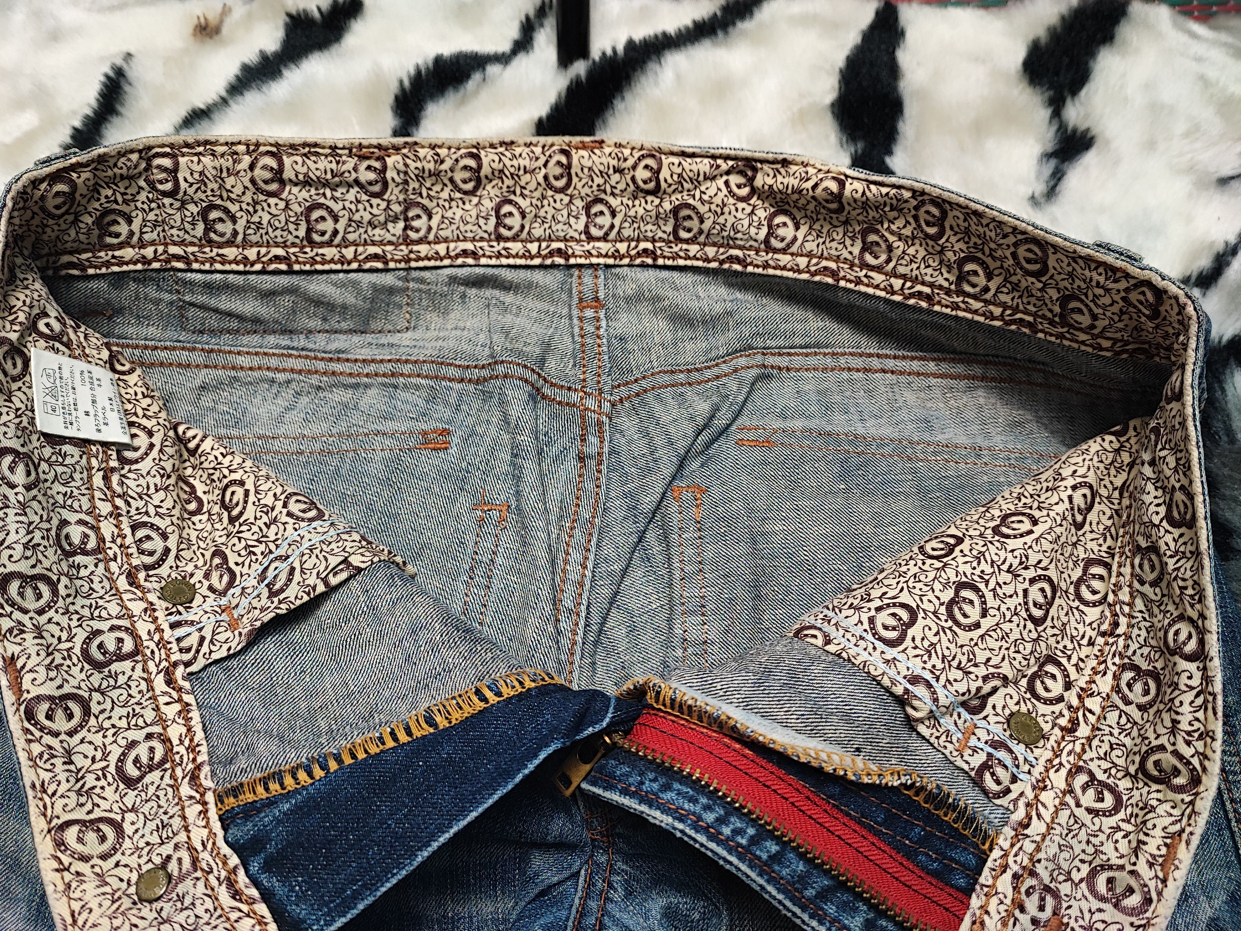 Edwin VINTAGE EDWIN 503 BLUE TRIP DISTRESSED JEANS VERY RARE Size US 33 - 9 Thumbnail