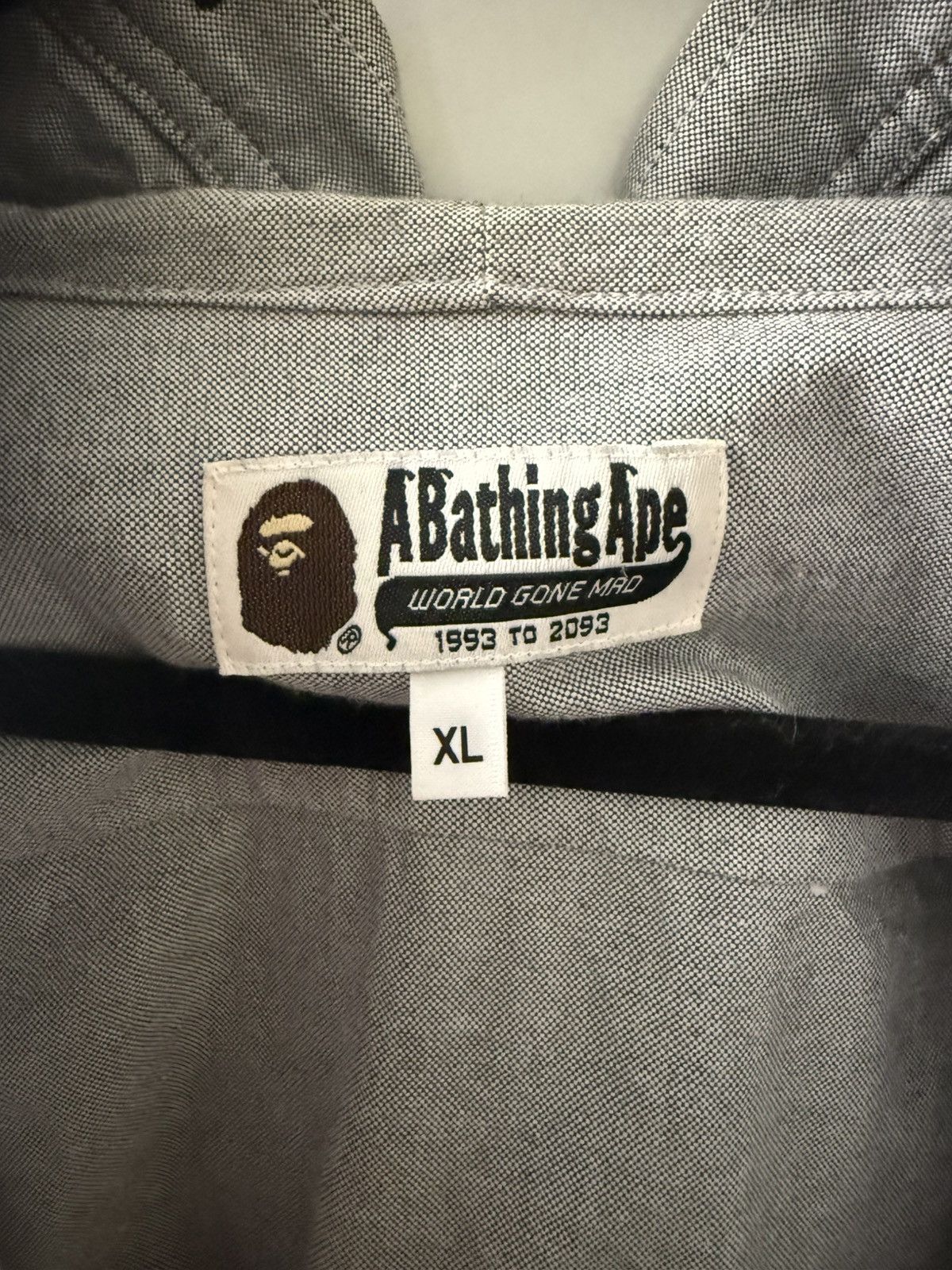 Bape 1st Camo Bape Shark Grey Button up Work Hooded Shirt Size US XL / EU 56 / 4 - 4 Thumbnail