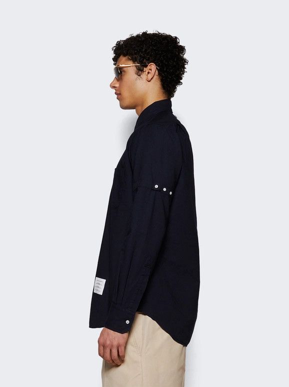 Thom Browne o1mle0326 Oxford Armband Shirt in Blue Size US S / EU 44-46 / 1 - 3 Thumbnail