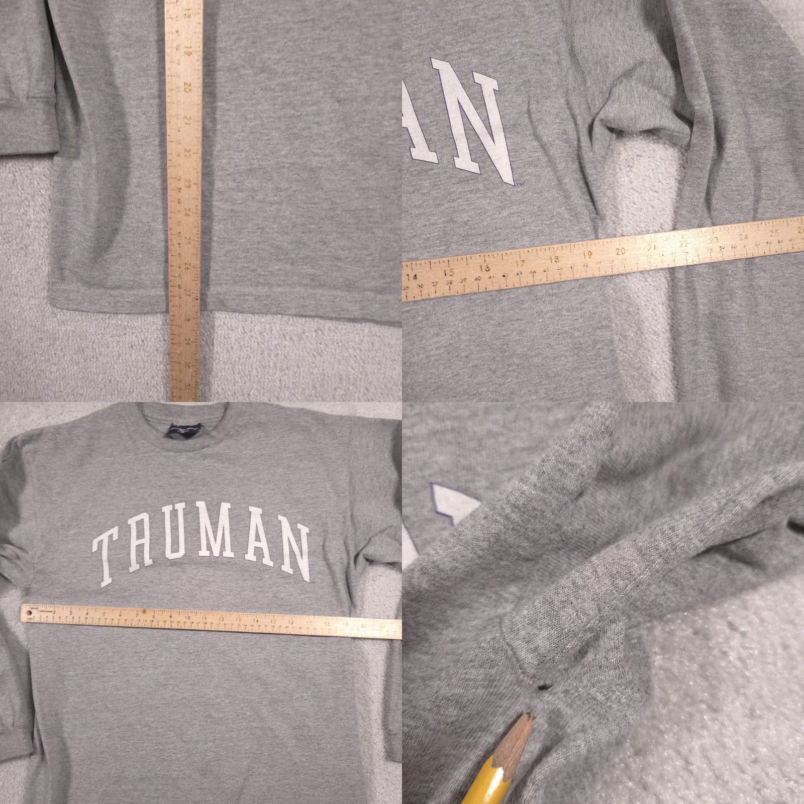 Jansport VINTAGE JanSport Truman Bulldogs Shirt Mens Medium Gray Long Sleeve College Tee USA Size US M / EU 48-50 / 2 - 8 Thumbnail