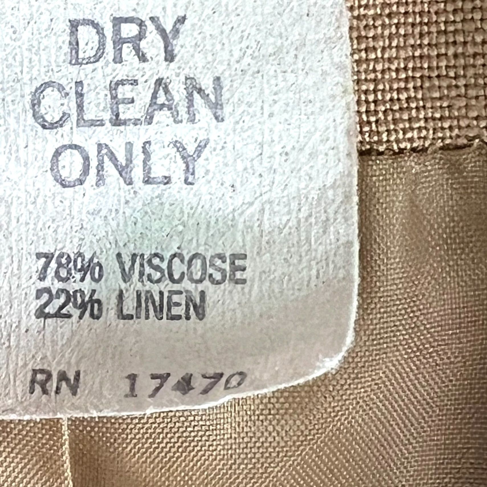Vintage VINTAGE Villager Blazer Women Size 8 Tan Linen Blend Single-Breasted Notch Lapel Lightweight Lined 70s Womens Size M / US 6-8 / IT 42-44 - 6 Thumbnail