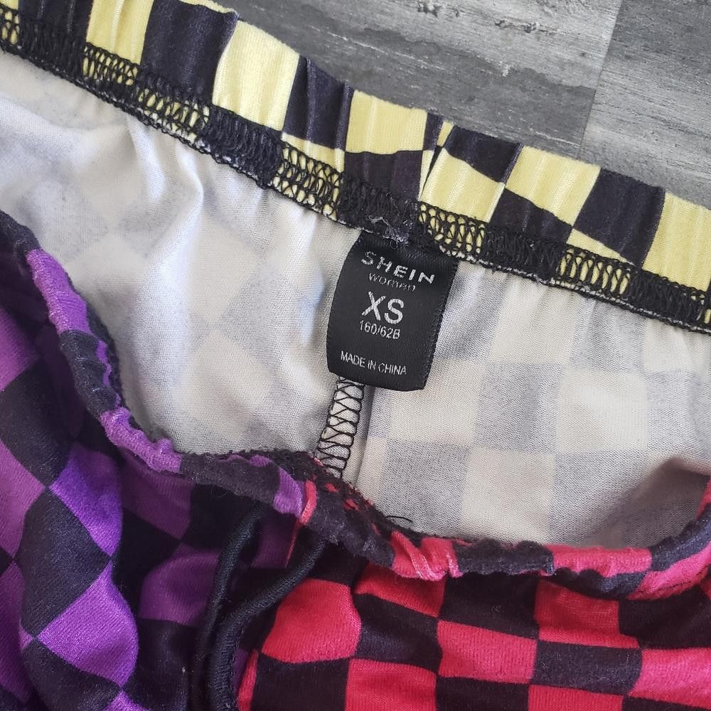 Shein Multicolored Checkered SHEIN High Waisted Short Size 26" / US 2 / IT 38 - 3 Thumbnail