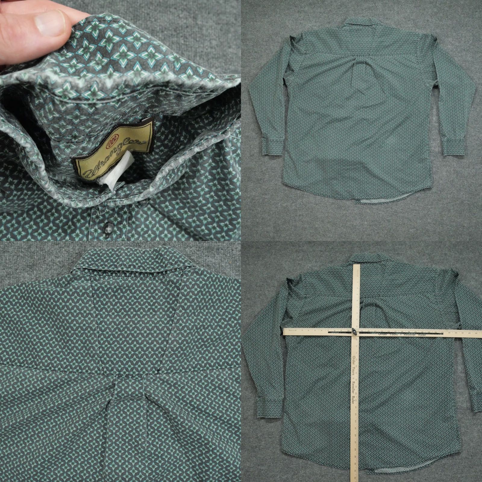 Wrangler VINTAGE Wrangler Shirt Mens 2XL Green Black Button Up Geometric Western 90s Mens Size US XXL / EU 58 / 5 - 8 Thumbnail