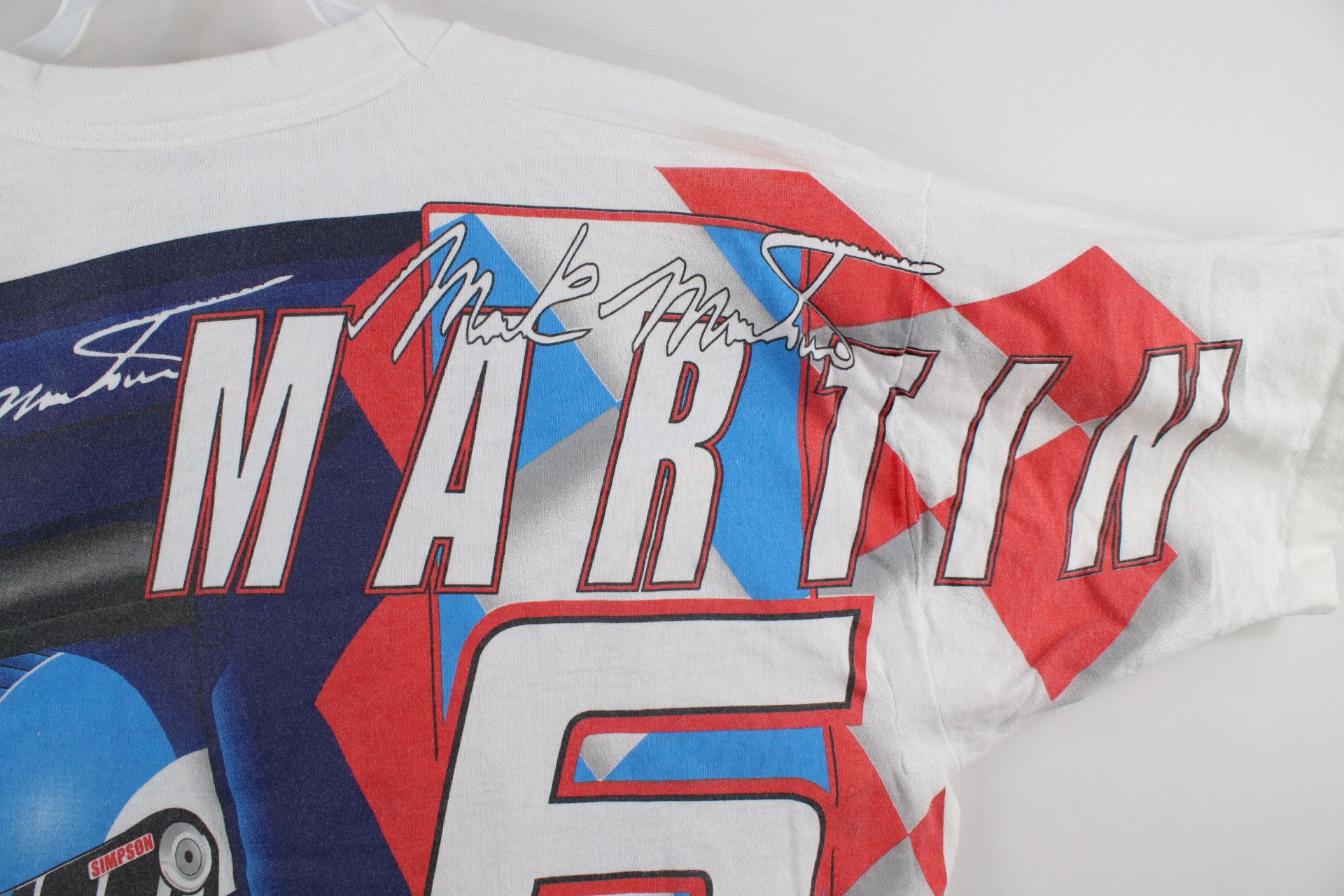 Vintage Vintage 90s NASCAR All Over Print Mark Martin T-Shirt USA Size US L / EU 52-54 / 3 - 14 Thumbnail