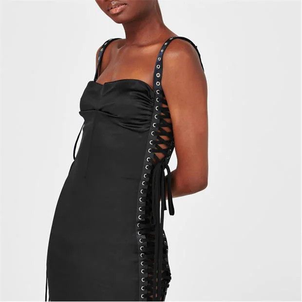 Dolce & Gabbana o1g2r1mq1024 Satin Corset Midi Dress in Black Size S / US 4 / IT 40 - 3 Thumbnail