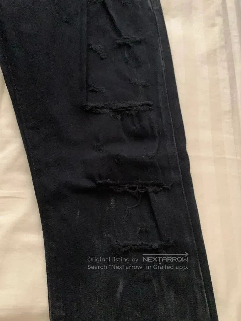 Saint Laurent Paris Saint Laurent Distressed Black Denim Jeans. Size US 33 - 3 Thumbnail