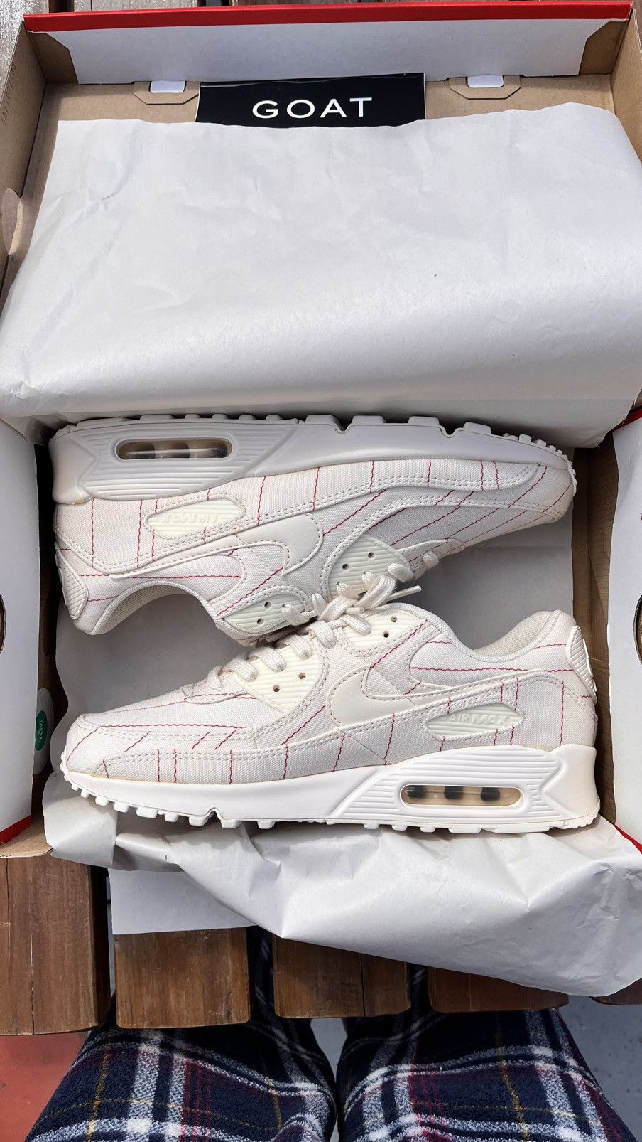 Nike NIKE AIR MAX 90 PINSTRIPE-NATURAL CHILLI Size US 10.5 / EU 43-44 - 1 Thumbnail