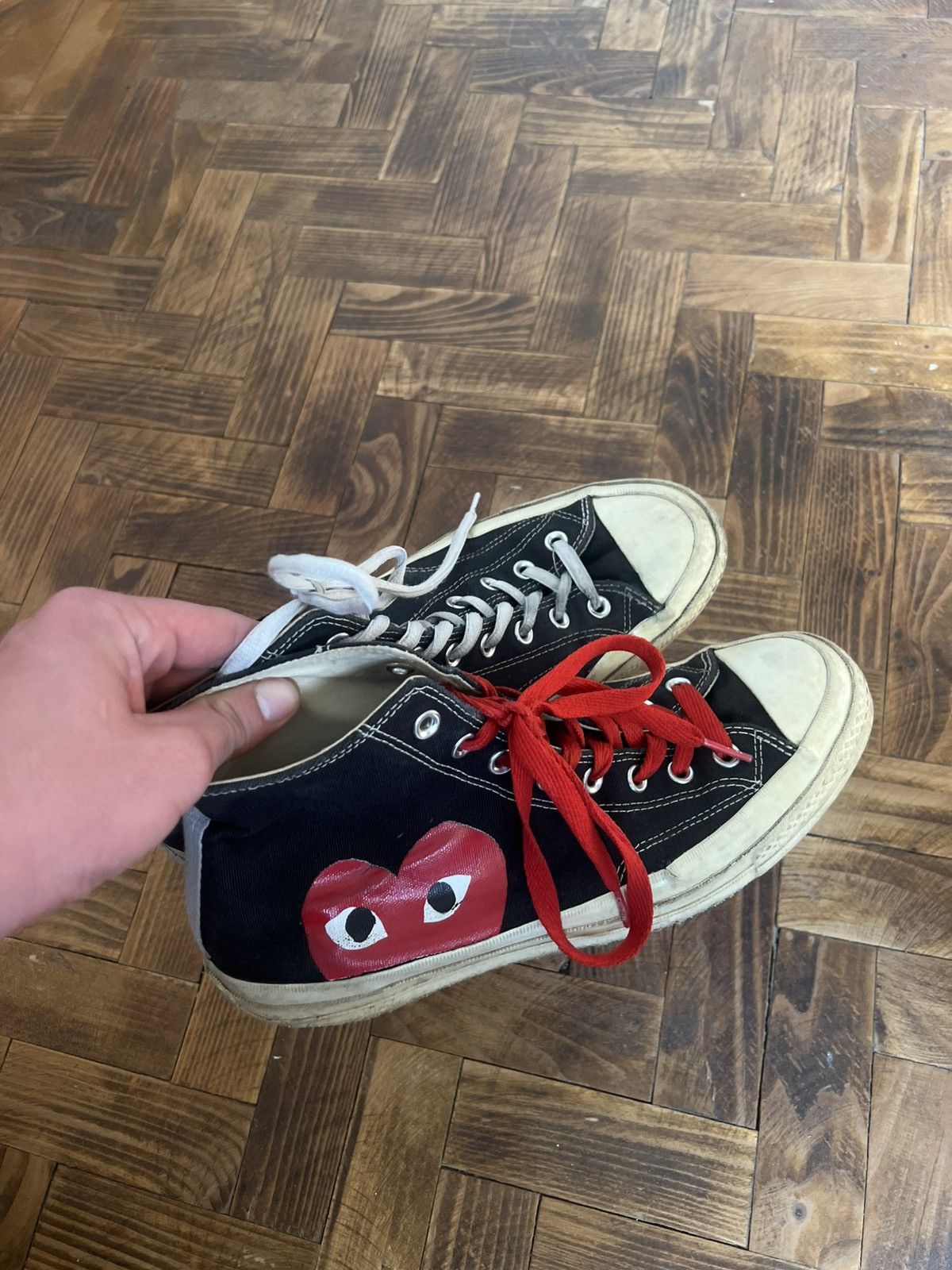 Comme des Garcons PLAY × Converse Converse play hi top come des Garson Size US 10 / EU 43 - 3 Thumbnail