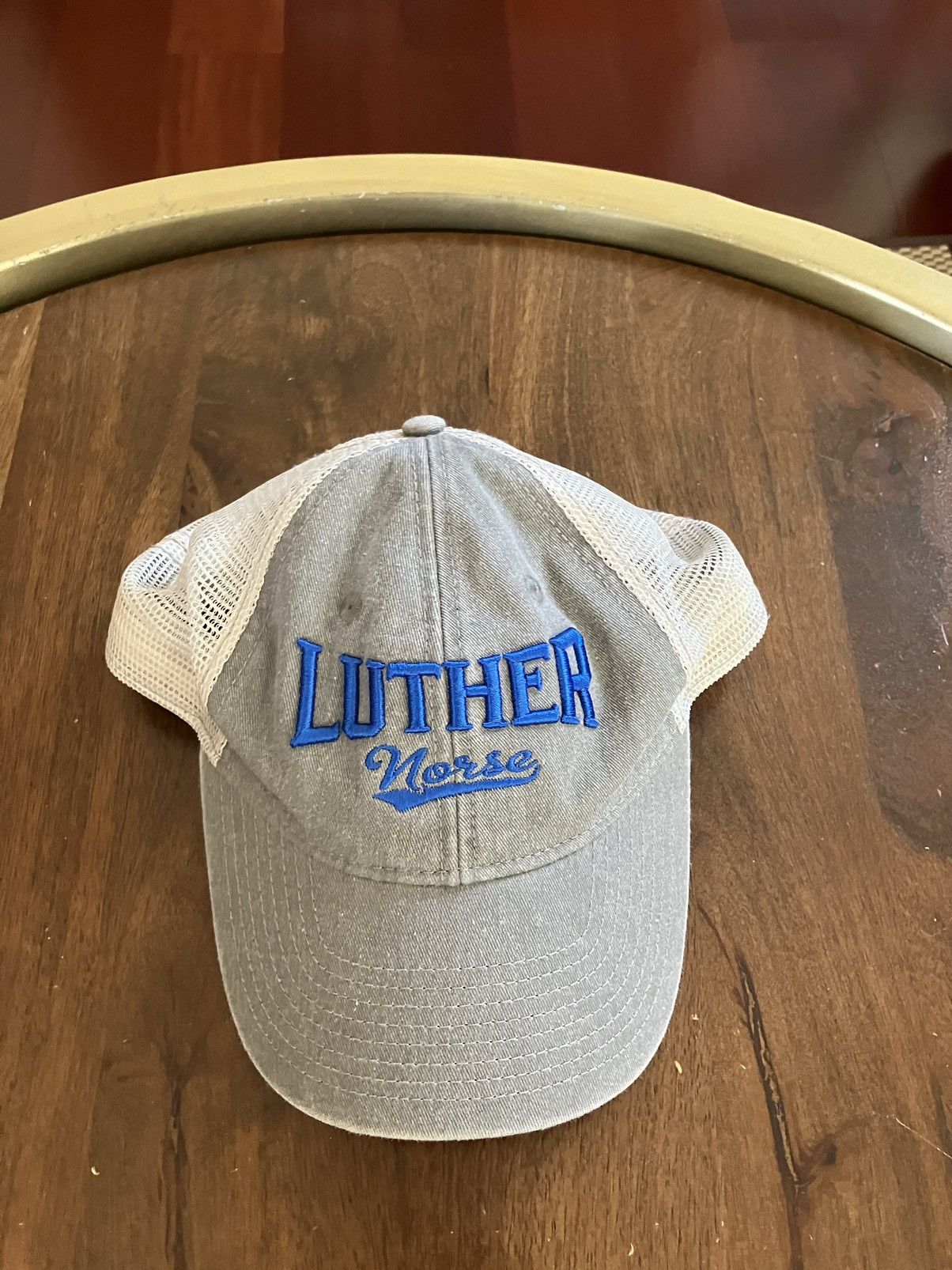 Champion Vintage Luther Norse College Grey/ White Mesh SnapBack Hat Size ONE SIZE - 1 Thumbnail