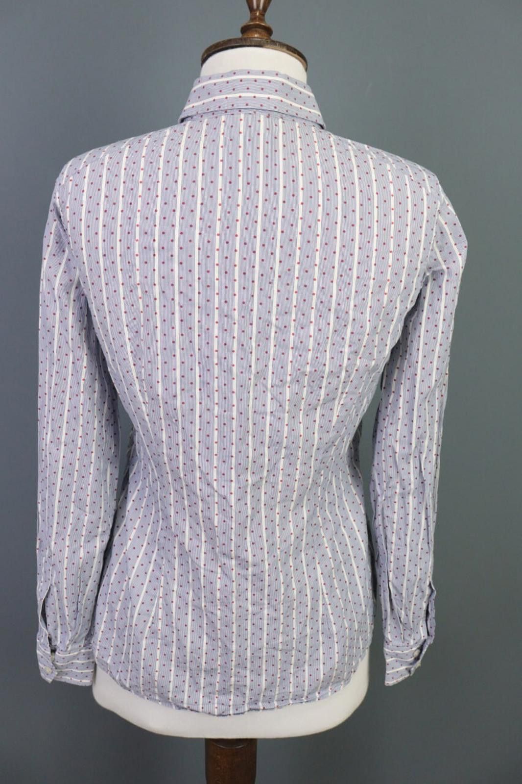 Etro Etro Milano Blue Striped Dotted Top Shirt Size 42 Size M / US 6-8 / IT 42-44 - 6 Thumbnail