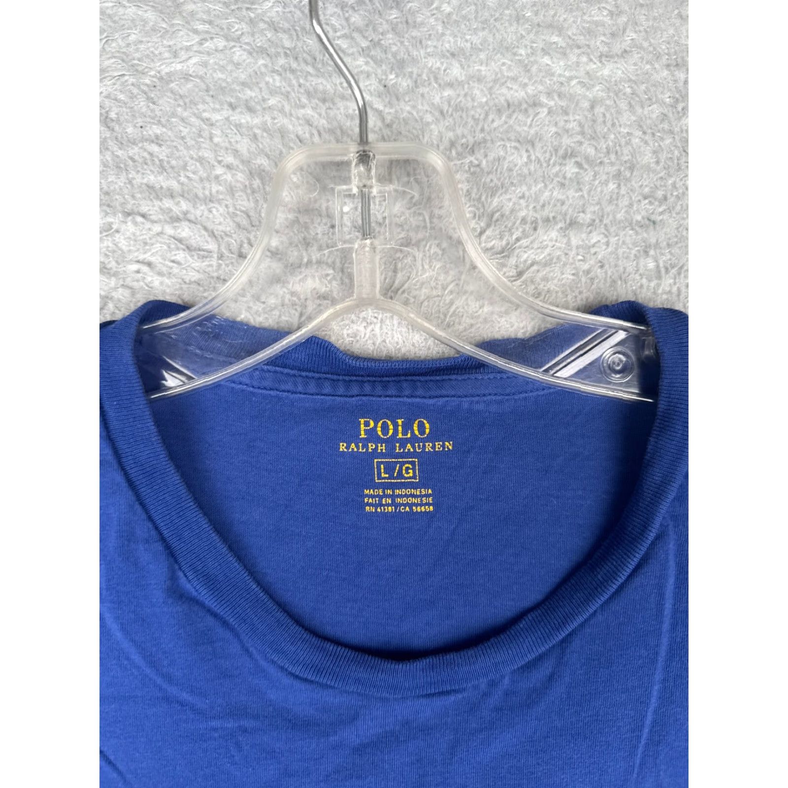 Ralph Lauren Polo Ralph Lauren Shirt Adult Large Blue 100% Cotton Short Sleeve Crew Neck Mens Size US L / EU 52-54 / 3 - 7 Thumbnail