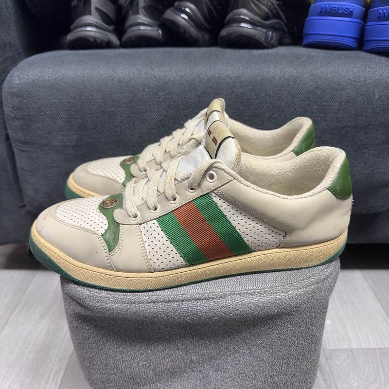 Gucci Gucci Screener Vintage Leather Sneakers for Men 0079 Size US 9.5 / EU 42-43 - 1 Thumbnail