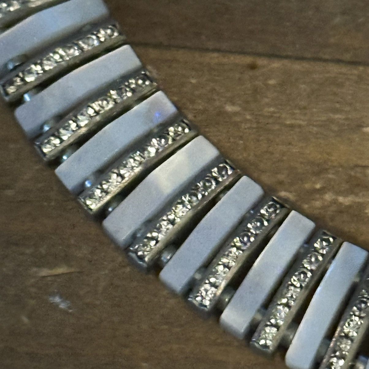 Vintage Vintage mother of pearl and rhinestone collar necklace Size ONE SIZE - 2 Thumbnail