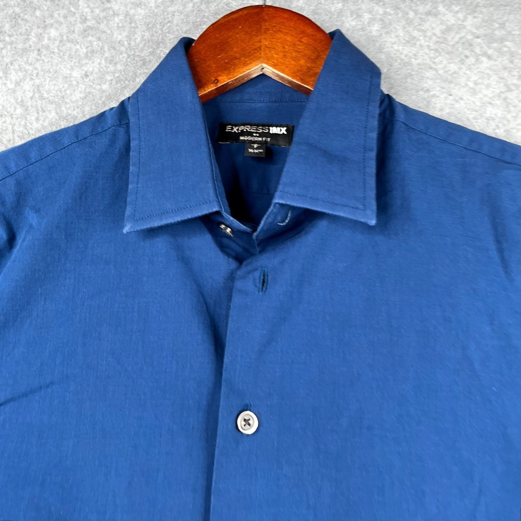 Express Express Shirt Small Blue Button Up Long Sleeve Modern Fit Casual Mens Size US S / EU 44-46 / 1 - 3 Thumbnail