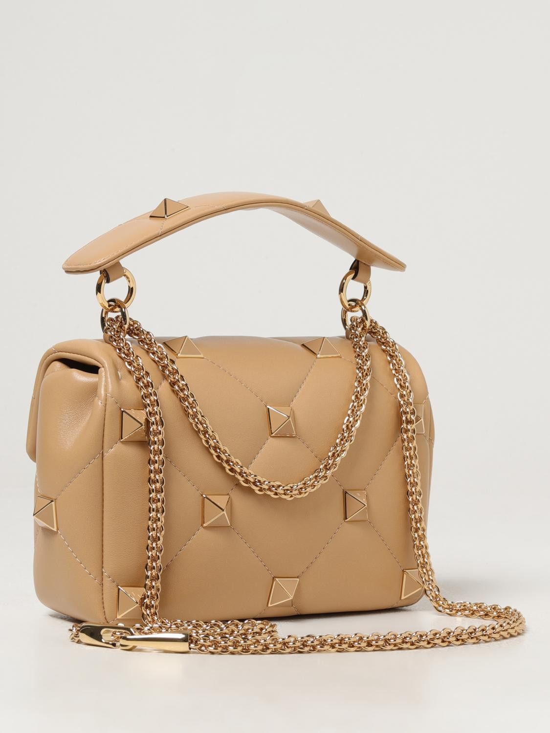Valentino o1s22i1n0924 Size: OS / Roman Stud Shoulder Bag in Beige Size ONE SIZE - 2 Thumbnail