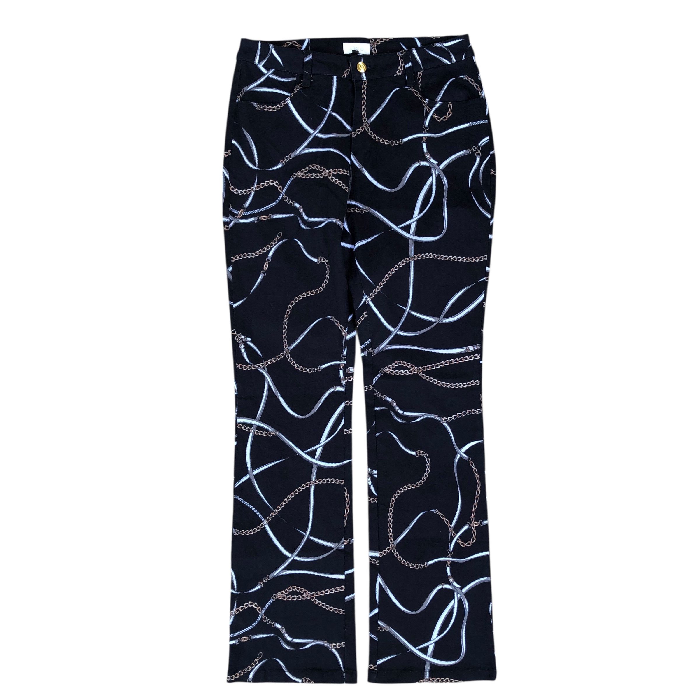 Japanese Brand Y2k Otto All Over Chain Print Size US 29 - 1 Thumbnail