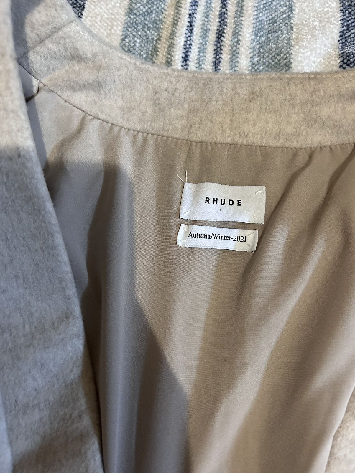 Rhude Rhude Wool Leather Designer Bomber Varsity Jacket Cardigan Size US M / EU 48-50 / 2 - 4 Thumbnail