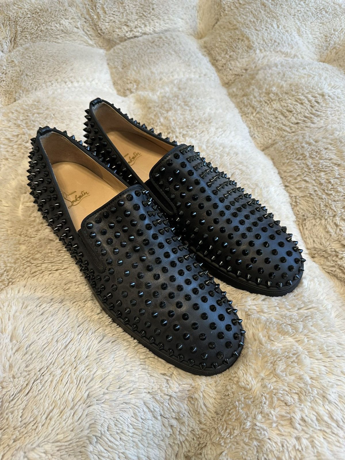 Christian Louboutin Men\'s Roller Boat Low EU43 Christian Louboutin Sailor Boat Spikes Flat Material: Calf  main image 4