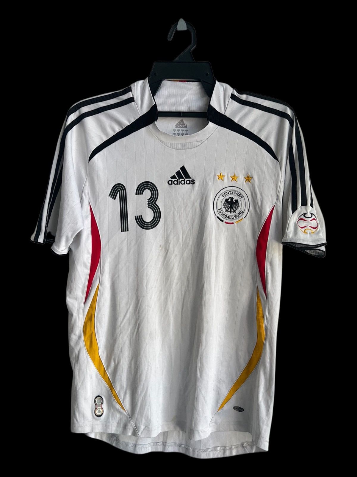 Adidas Original Vintage 2005-06 Adidas Germany Ballack Home Jersey Size US M / EU 48-50 / 2 - 1 Thumbnail