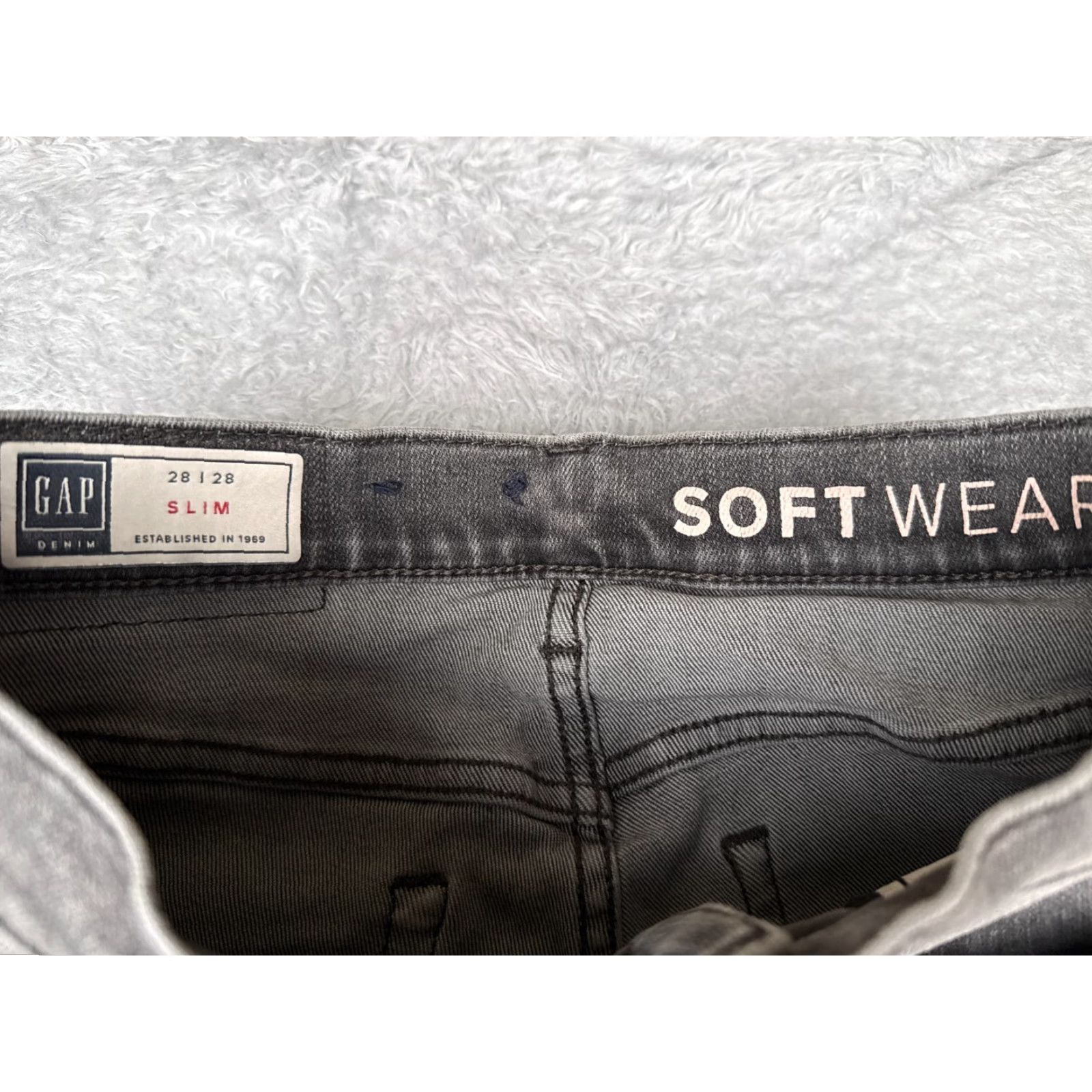 Gap Gap Jeans Women Jeans Slim Straight Leg Denim Gray 28 Cotton Blend 5-Pocket Zipper Button Embroidered Studded Medium Wash 90s Womens Size 28" / US 6 / IT 42 - 6 Thumbnail