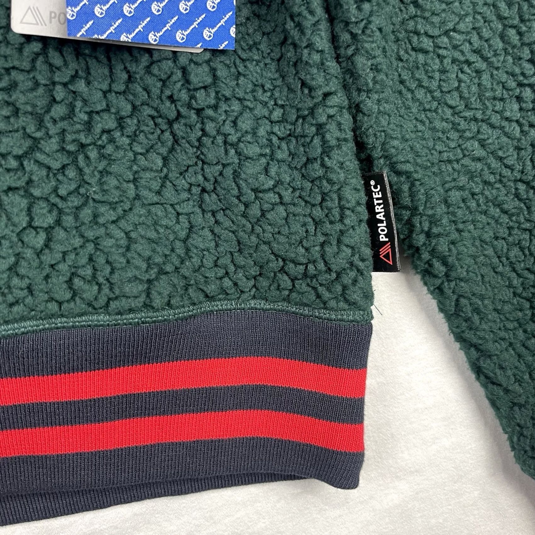 Champion Champion Sweatshirt Mens Medium Green Sherpa Pullover Crew Neck Sweater, Todd Snyder, Logo Embroidered, Fleece, 1-2 Day Ship, Pre-Owned Size US M / EU 48-50 / 2 - 3 Thumbnail