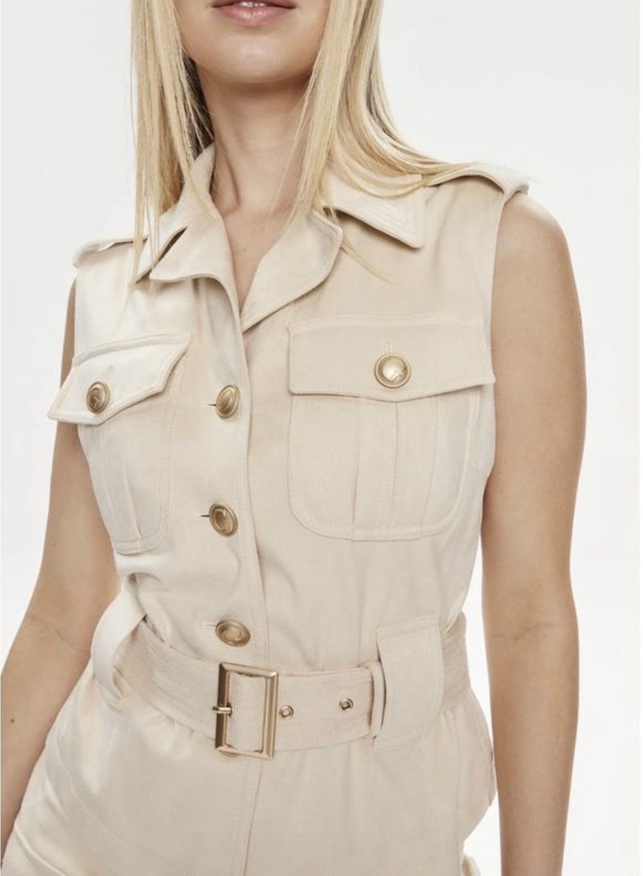 Designer × Guess Guess NWT oldmoney style belted vest gilet Size S / US 4 / IT 40 - 2 Thumbnail
