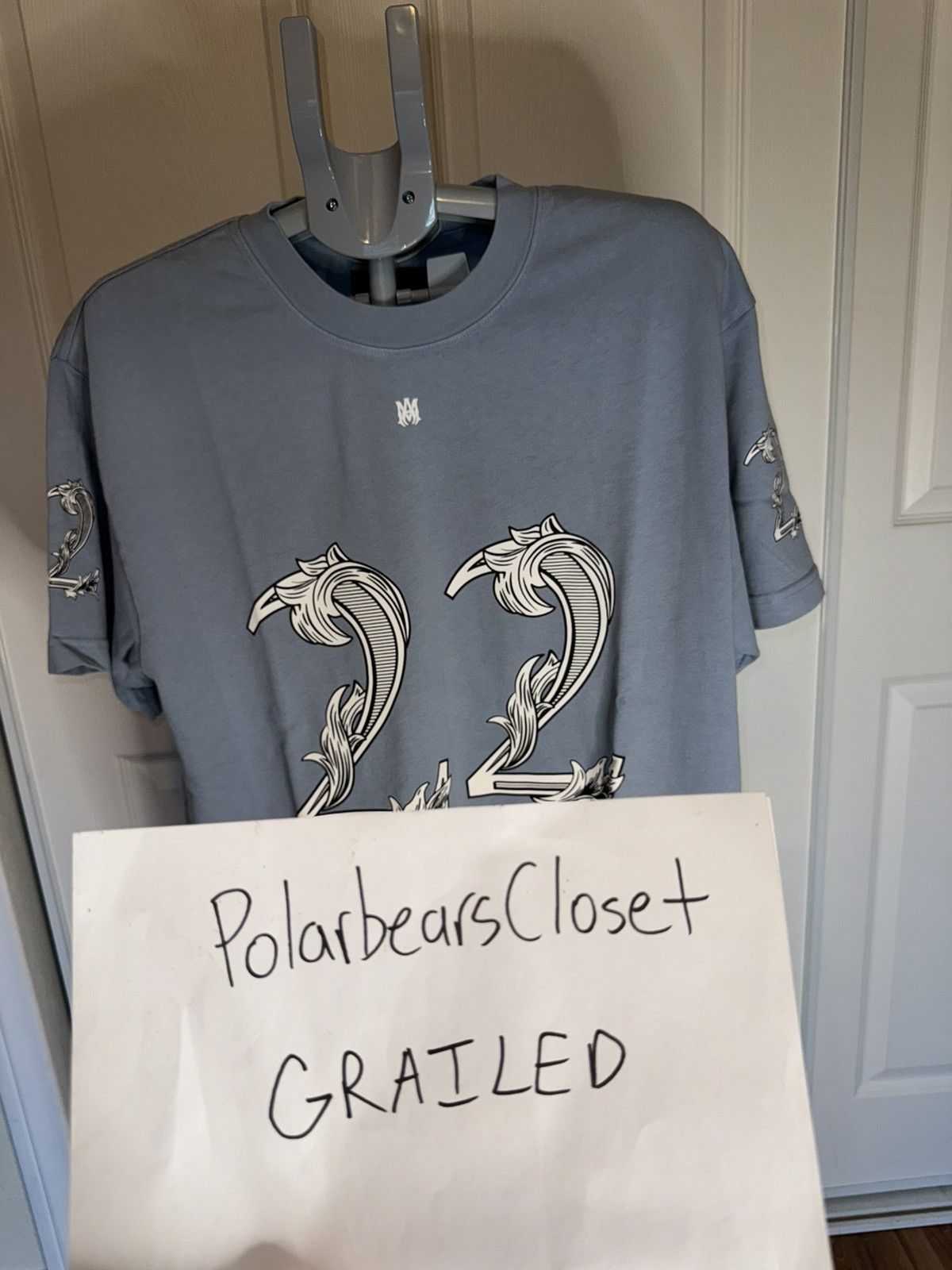 Amiri Amiri Blue 22 Tee Size US L / EU 52-54 / 3 - 5 Thumbnail