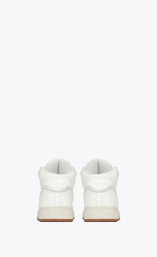 Saint Laurent Paris o1b1hav111224 690797 SL/80 Mid-Top Sneakers in White Size US 8.5 / IT 38.5 - 3 Thumbnail