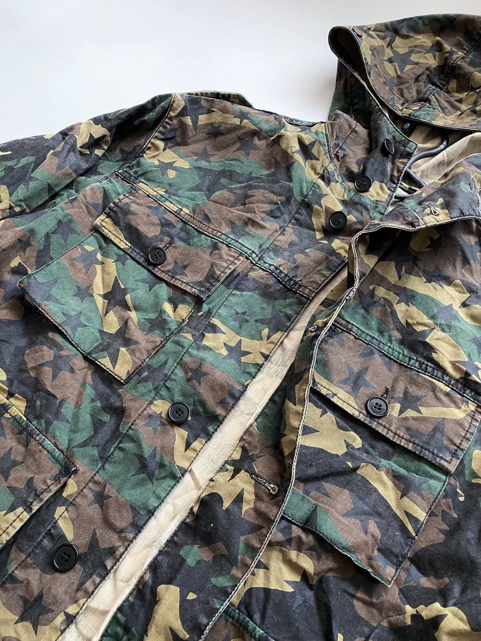 Saint Laurent Paris × Yves Saint Laurent VERY RARE Saint Laurent star camo parka hoodie Size US S / EU 44-46 / 1 - 6 Thumbnail