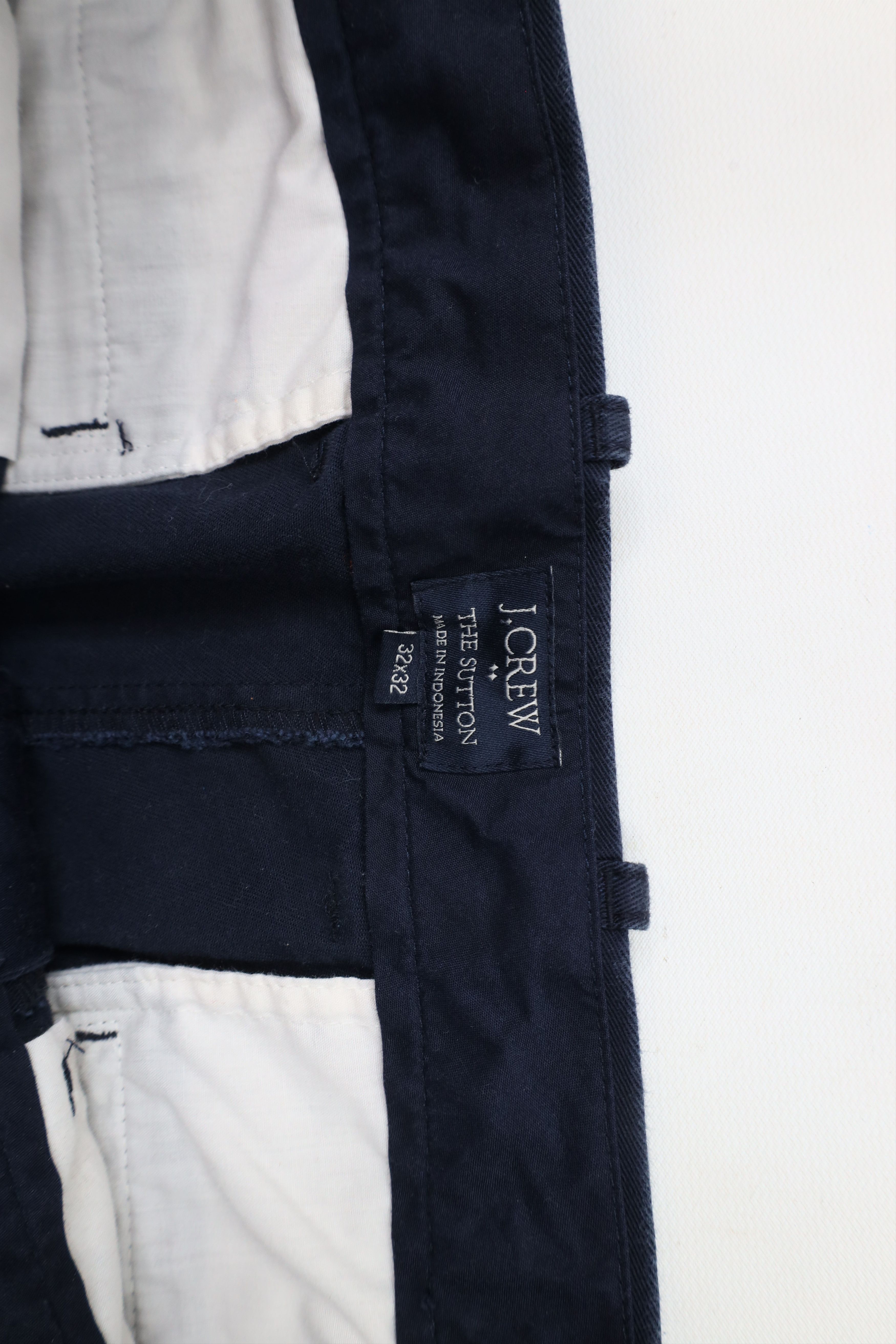 J.Crew × Vintage J Crew The Sutton Straight Leg Cotton Chino Pants Navy Blue Size US 32 / EU 48 - 6 Thumbnail