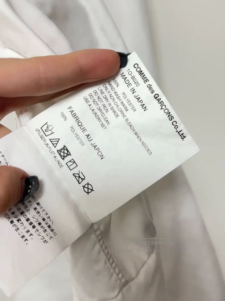 Comme des Garcons Comme Des Garcons Polyester Frayed Round Neck Shirt Size XS / US 0-2 / IT 36-38 - 5 Thumbnail