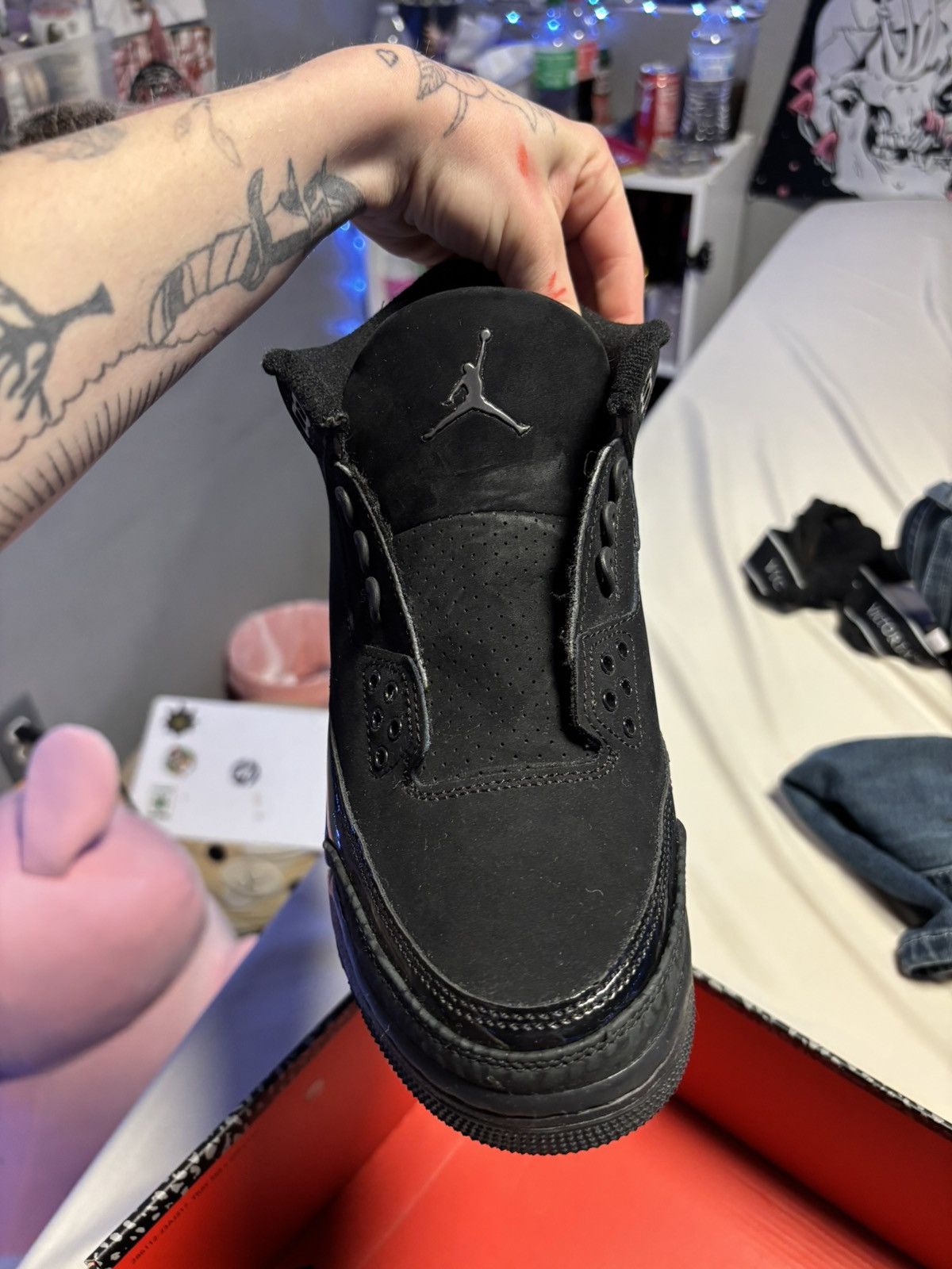Jordan Brand Jordan black cat 3s retro gs Size US 6.5 / EU 39-40 - 7 Thumbnail