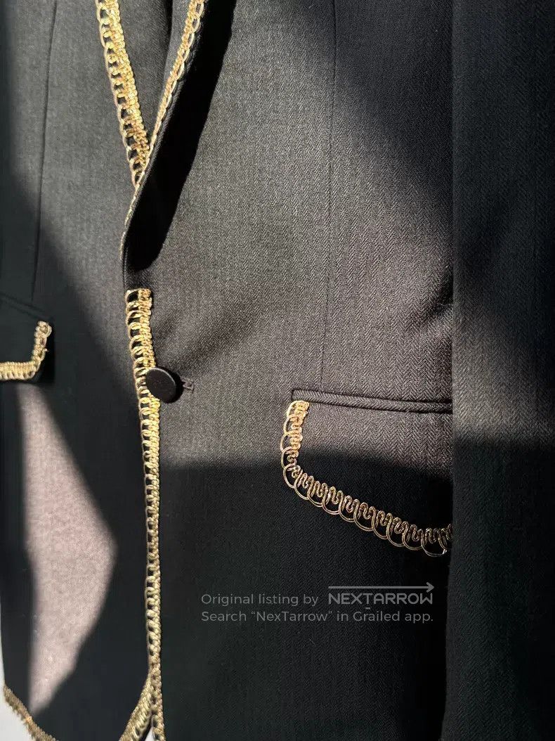 Saint Laurent Paris Saint Laurent Paris Palace Embroidered Gold Trim Wool Suit Size XS / US 0-2 / IT 36-38 - 4 Thumbnail