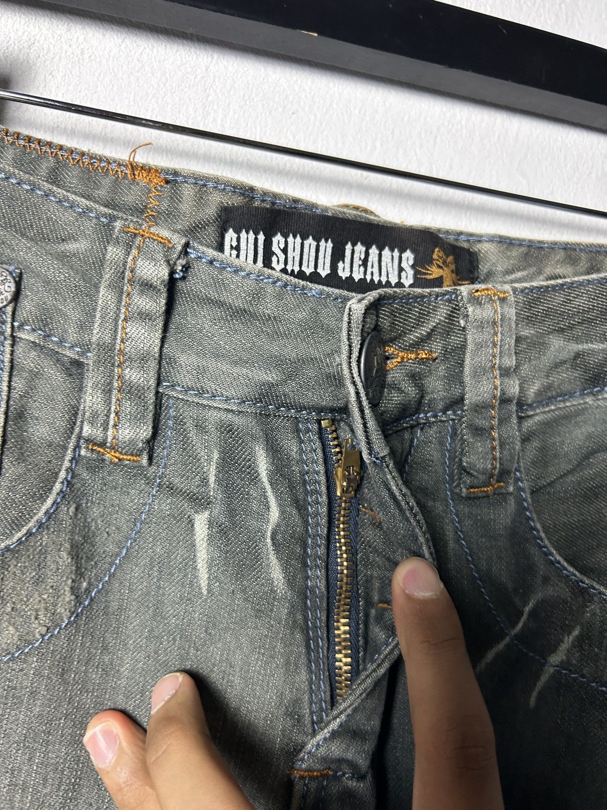 If Six Was Nine Japanese brand CUI SHOU punk grunge skull distressed jeans Size US 28 / EU 44 - 10 Thumbnail