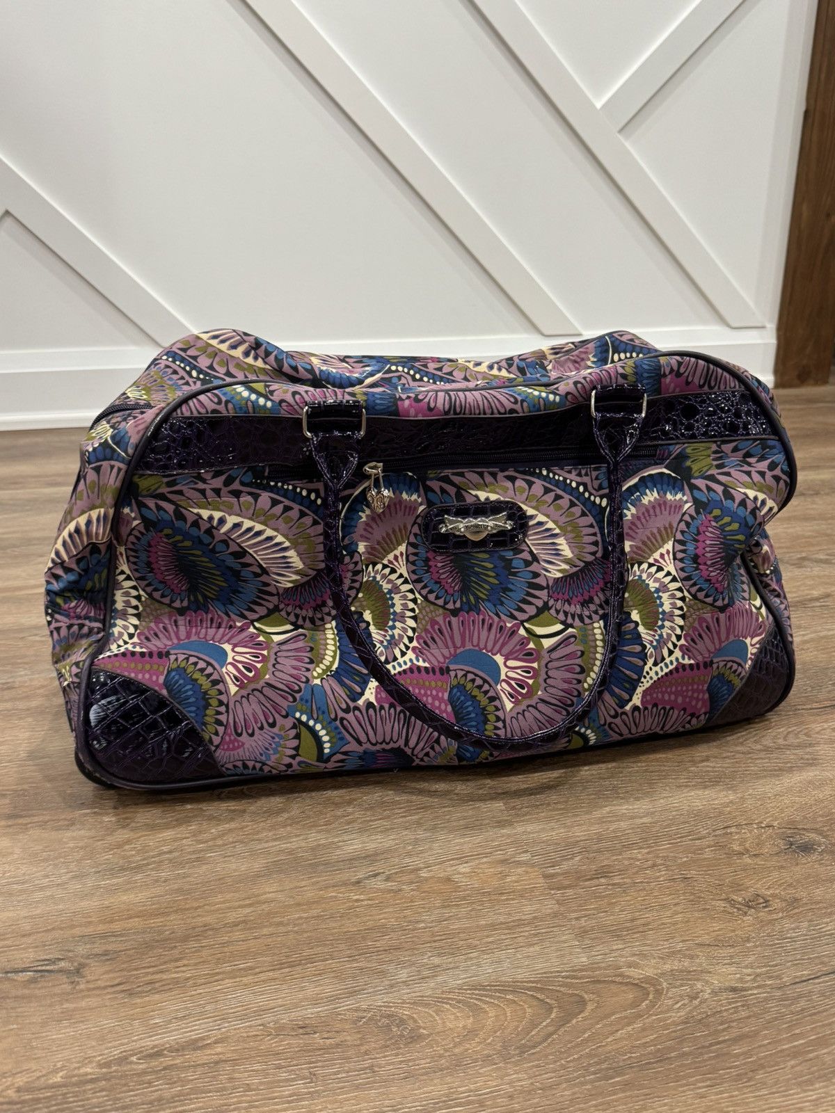 Vintage Kathy Van Zeeland Vintage Y2K Psychedelic Rolling Duffel Bag Size ONE SIZE - 4 Thumbnail