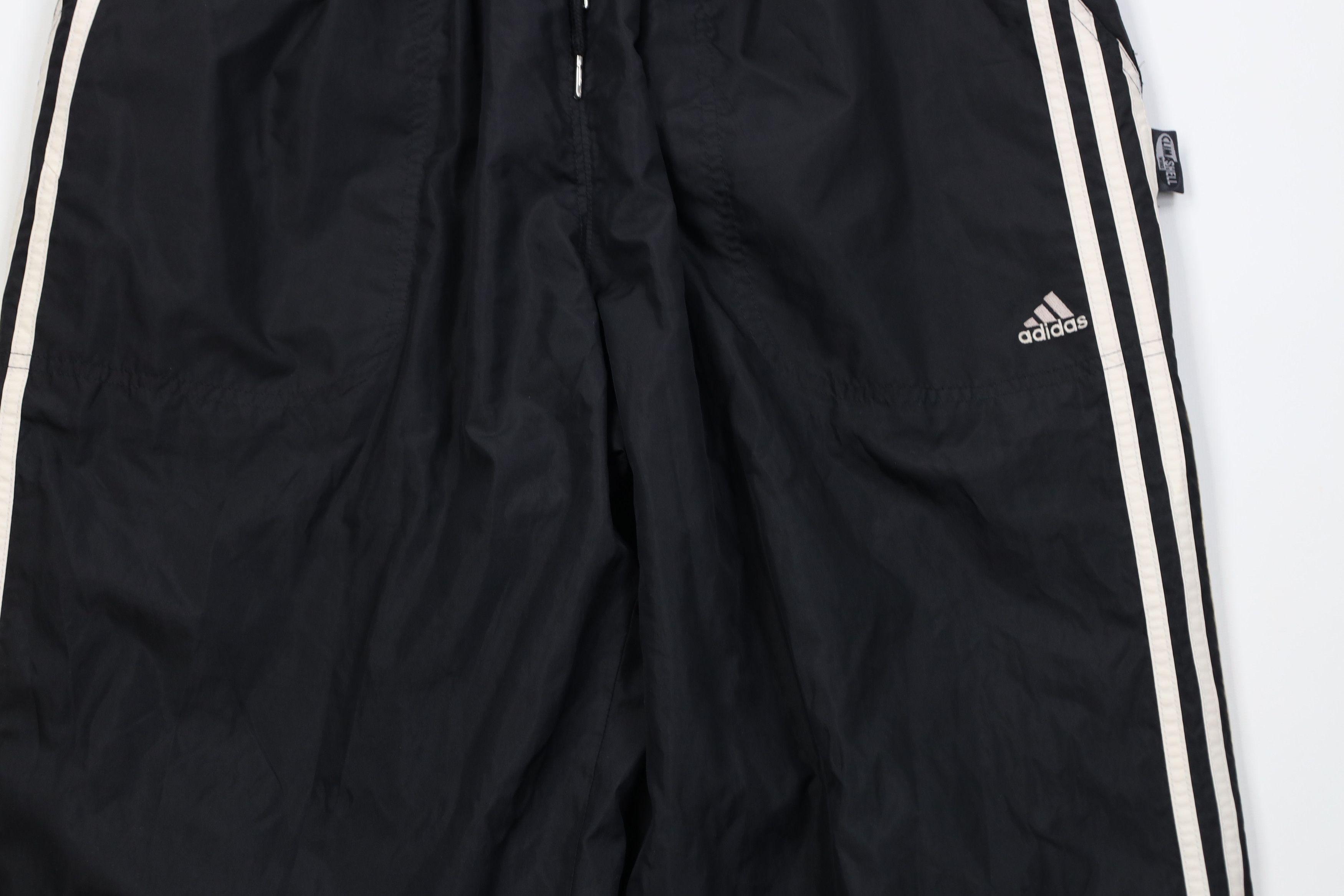 Adidas Vintage 90s Adidas Lined Wide Leg Windbreaker Pants Black Size US 38 / EU 54 - 3 Thumbnail