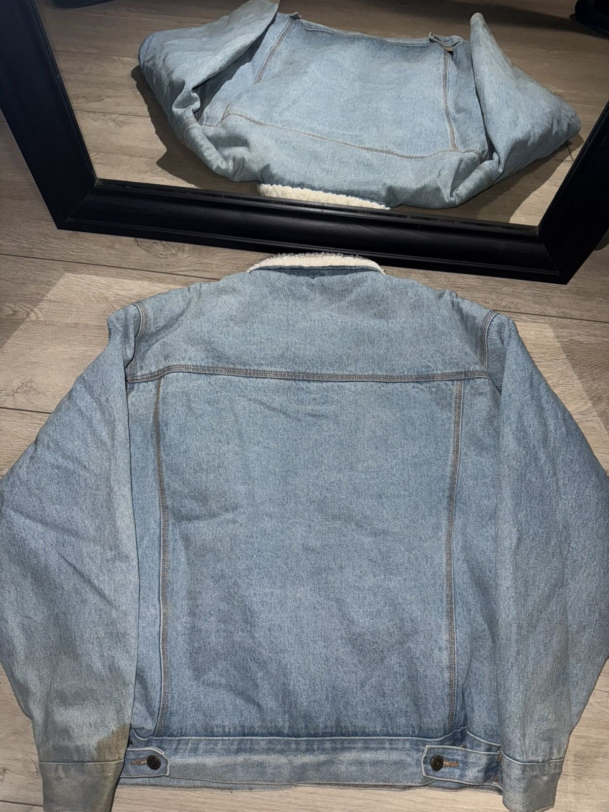 Levi's Vintage Clothing × Vintage Vintage / Y2K 1990s Woodlake Jean Jacket Sherpa Lined Size US M / EU 48-50 / 2 - 2 Thumbnail