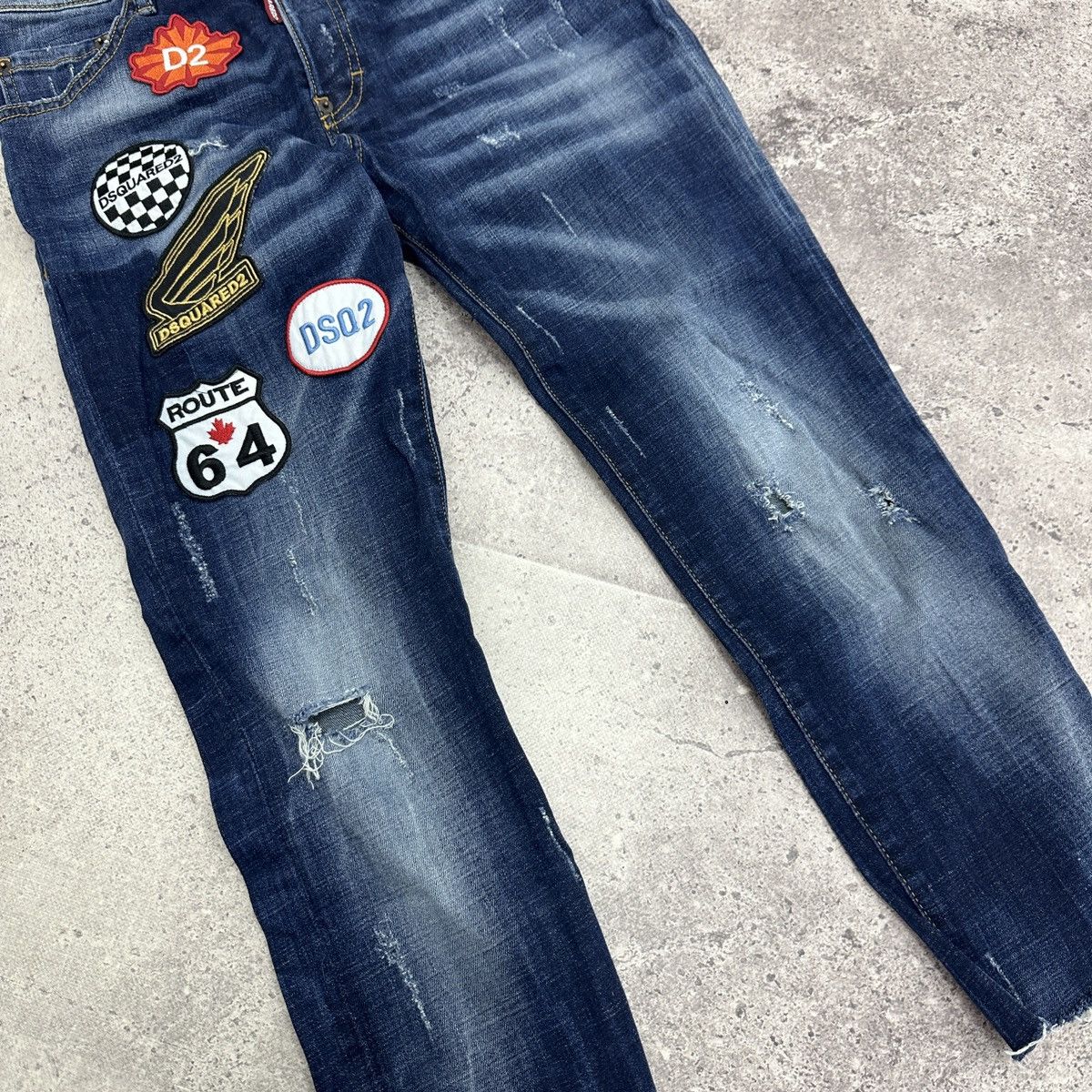 Dsquared2 Dsquared2 skinny Italy Patchwork distressed jeans y2k hype Size US 30 / EU 46 - 8 Thumbnail